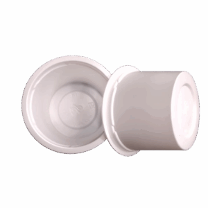 White Sauce Cup 4 Oz"+Lid