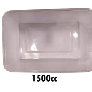 Clear Microwave Rect 1500cc+Lid 50pcs