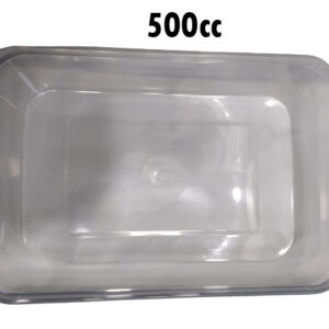 Clear Microwave Rect 500cc+Lid 50pcs