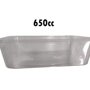 Clear Microwave Rect 650cc+Lid 50pcs