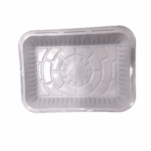 Plastic Plate Rectangular White No:3