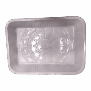 Plastic Plate Rectangular White No:4