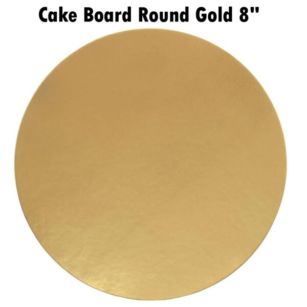 Cake Board Round Gold 8"