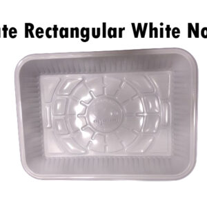Plastic Plate Rectangular White No:2