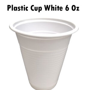 Plastic Cup White 6 Oz